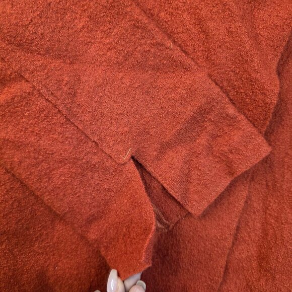 Two Star Dog Large Copper Wool Jacket Long Sleeve Raw Hem New with Tags - Picture 6 of 11